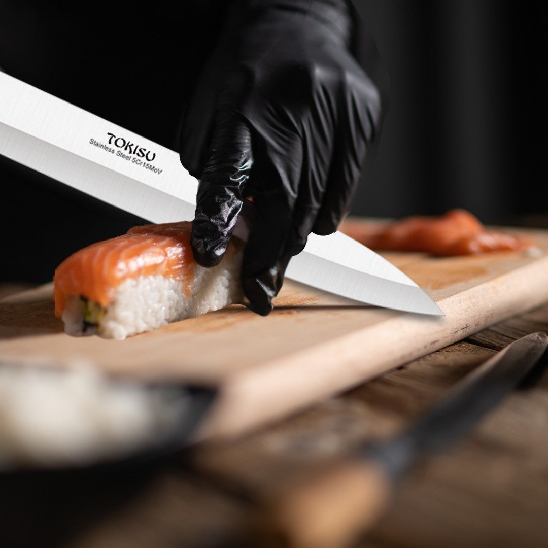 Cuchillo Cocina Profesional TOKYSU - Cuchillos Cocina Japones YANAGIBA de Acero Inoxidable de 67 capas 23 cm- Mango G10
