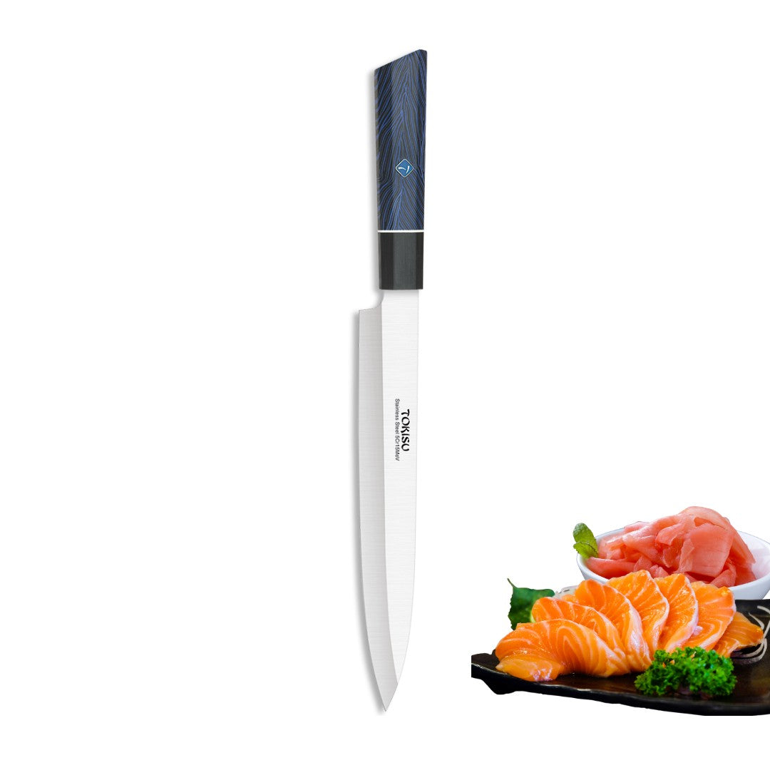 Cuchillo Cocina Profesional TOKYSU - Cuchillos Cocina Japones YANAGIBA de Acero Inoxidable de 67 capas. Mango G10