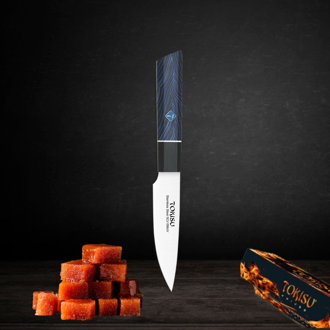 Cuchillo Cocina Profesional TOKYSU - Cuchillos Cocina Japones PETTY de Acero Inoxidable de 67 capas 11 cm - Mango G10 DAMASCO