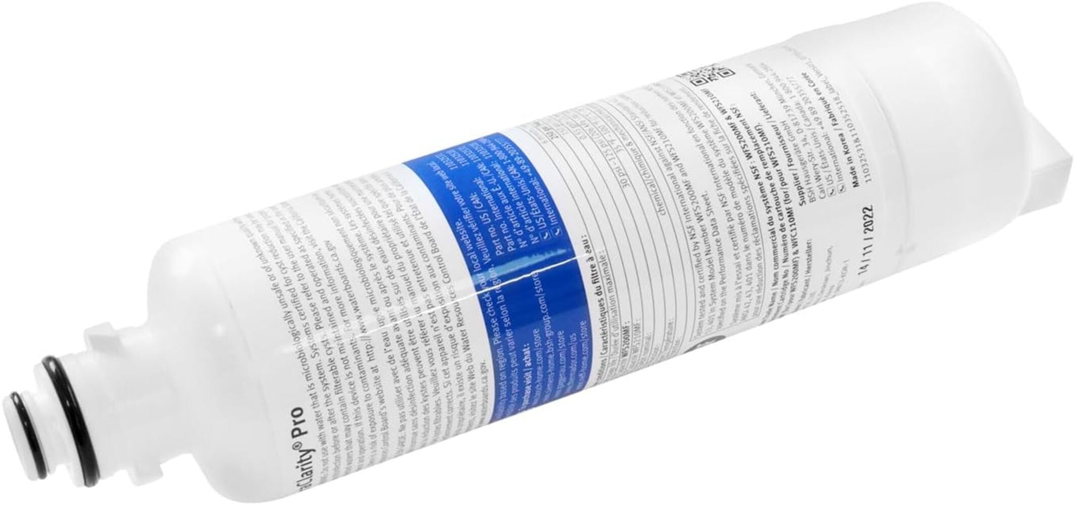 Filtro de Agua para Frigorífico Compatible con Bosch Ultra Clarity Pro BORPLFTR50 Filtro Original