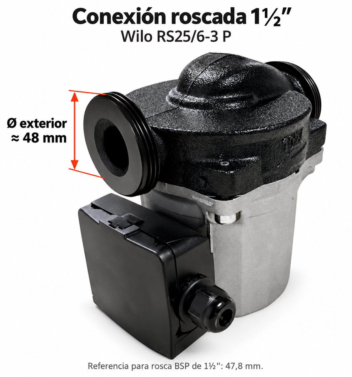 Bomba Circulación Caldera WILO RS 25/6 3P 130mm