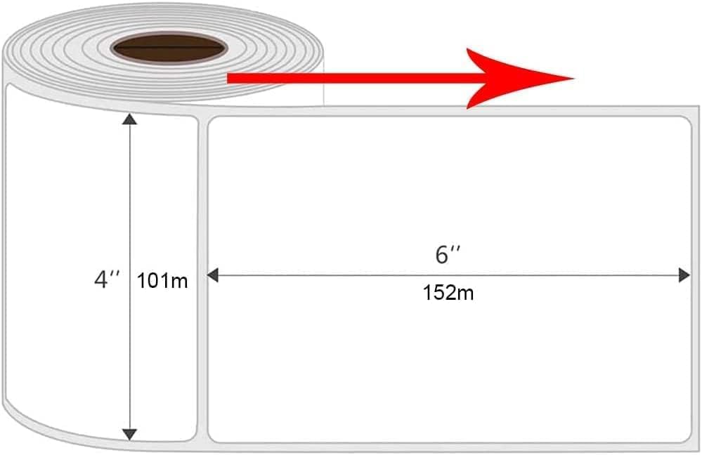 Etiquetas de envio 800 de 4 x 6 pulgadas (100 x 150 mm) 2 rollos de 400