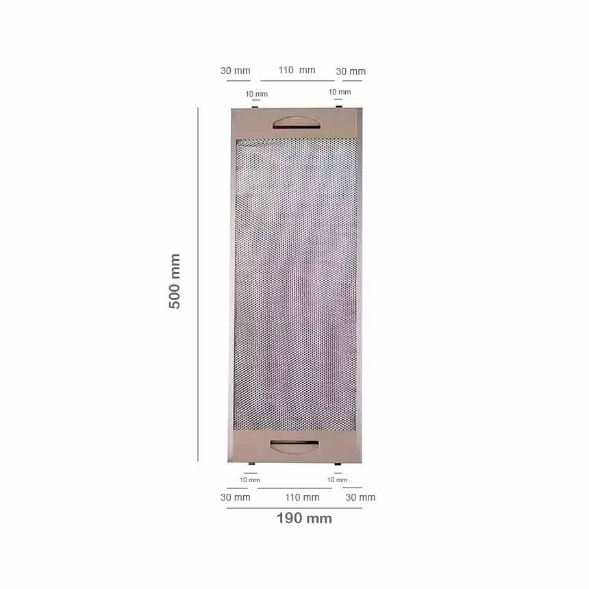 Kit2 Filtro Metálico Campana Extractora TEKA CNL1000 CNL2000 19x50cm (2 Unidades)