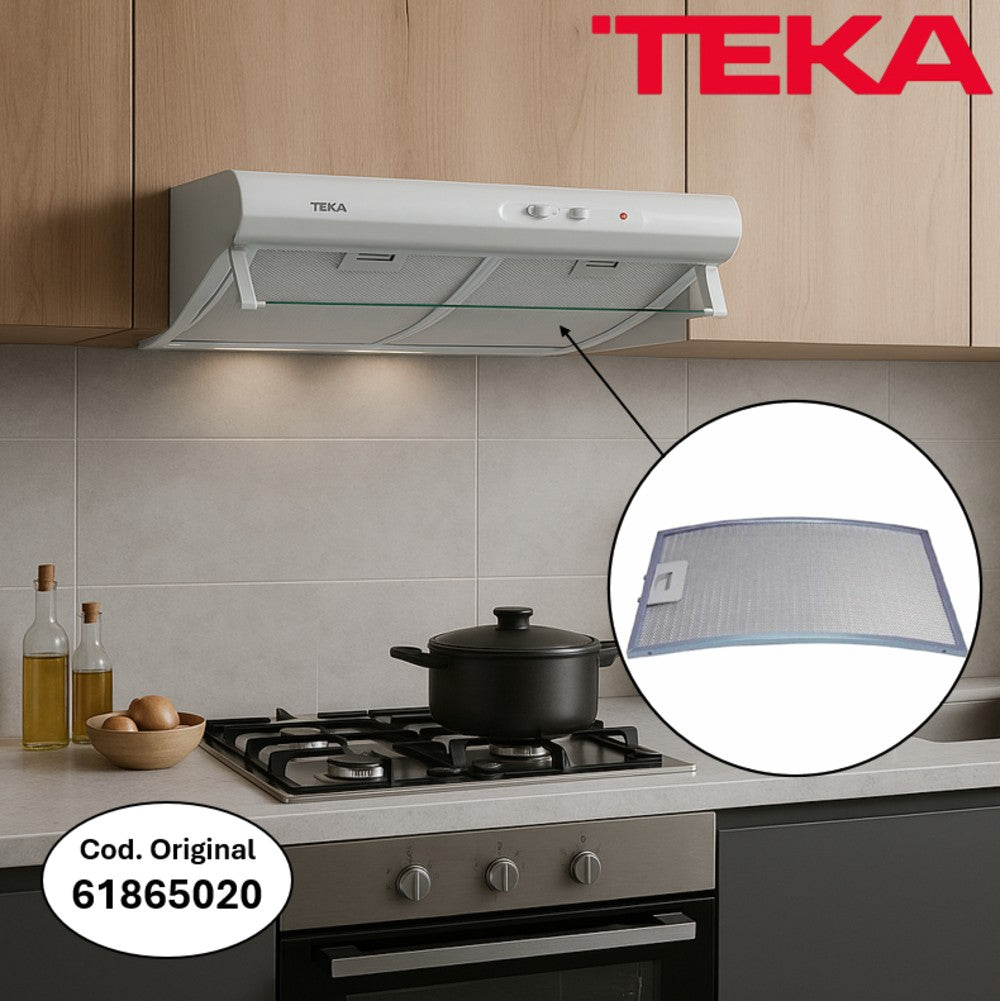Filtro Campana Extractora TEKA C610 C620 C6420 38x28 cm (Curvado)