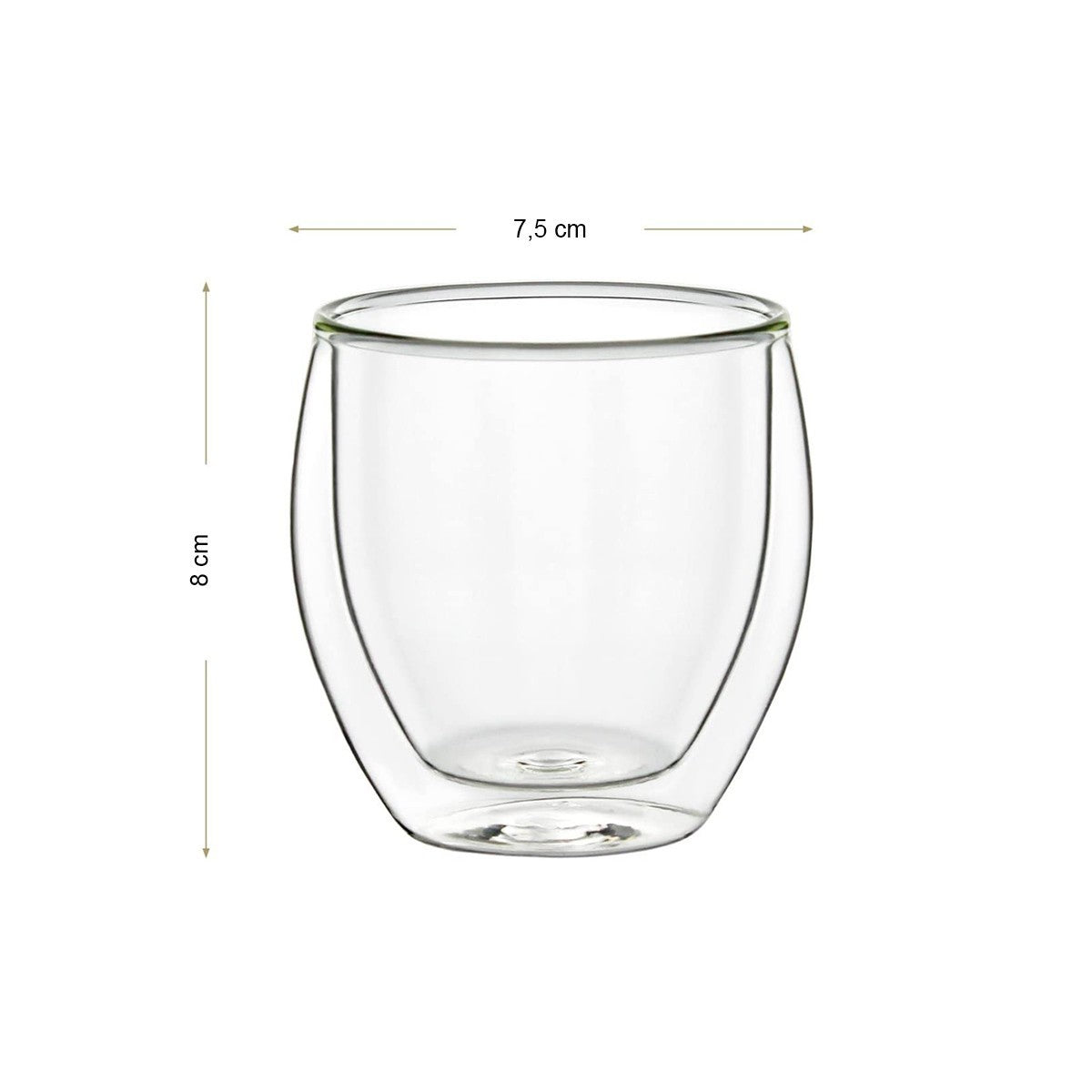 Set 4 Vasos doble Cristal de 150 ml