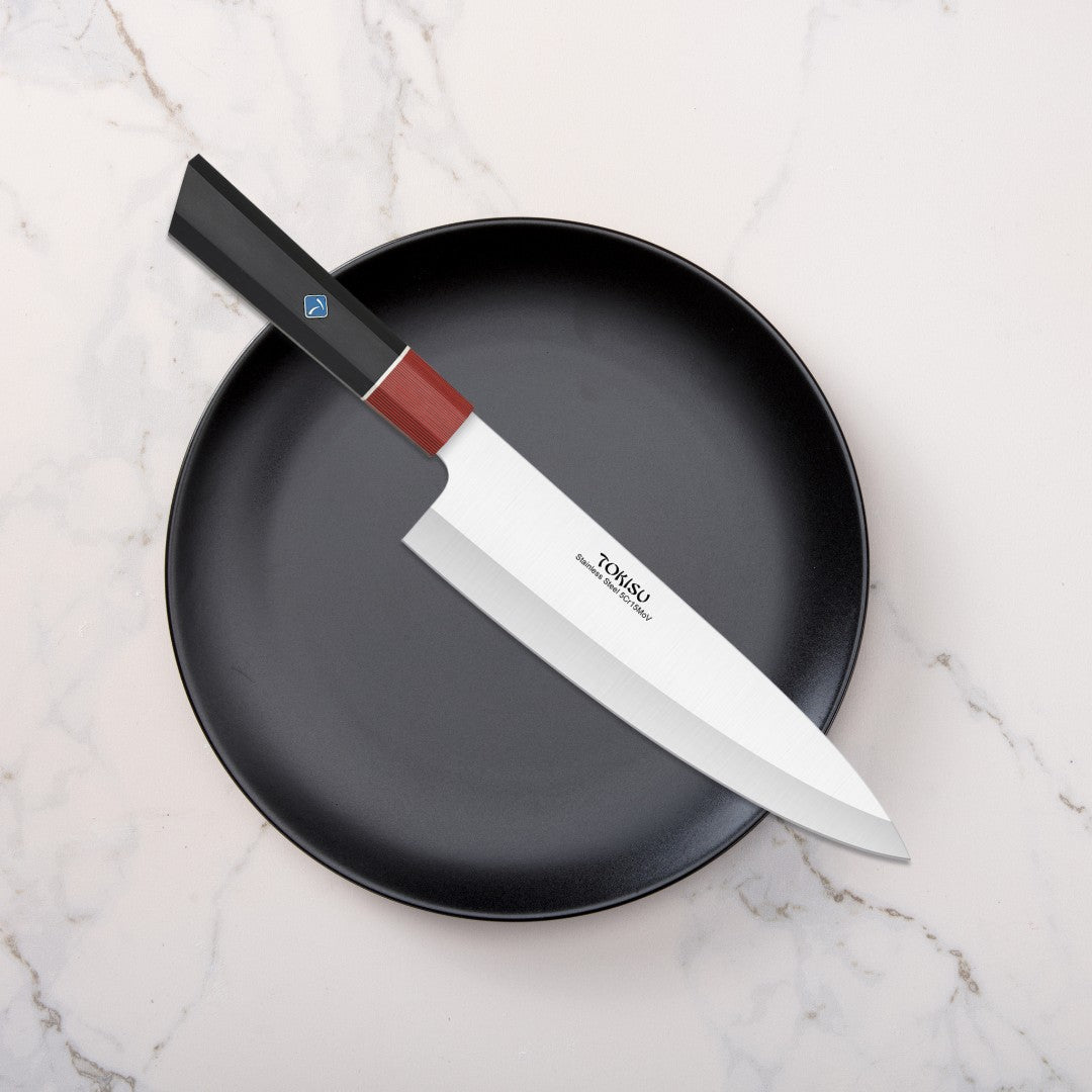 Cuchillo Cocina Profesional TOKYSU - Cuchillos Cocina Japones  GYUTO de Acero Inoxidable de 67 capas  21,5  cm-  Mango G10