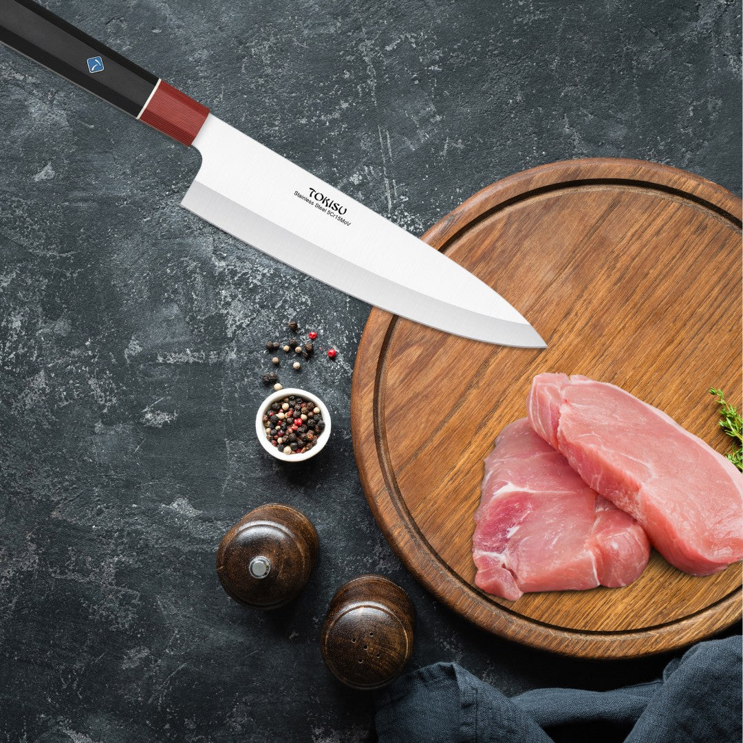 Cuchillo Cocina Profesional TOKYSU - Cuchillos Cocina Japones  GYUTO de Acero Inoxidable de 67 capas  21,5  cm-  Mango G10