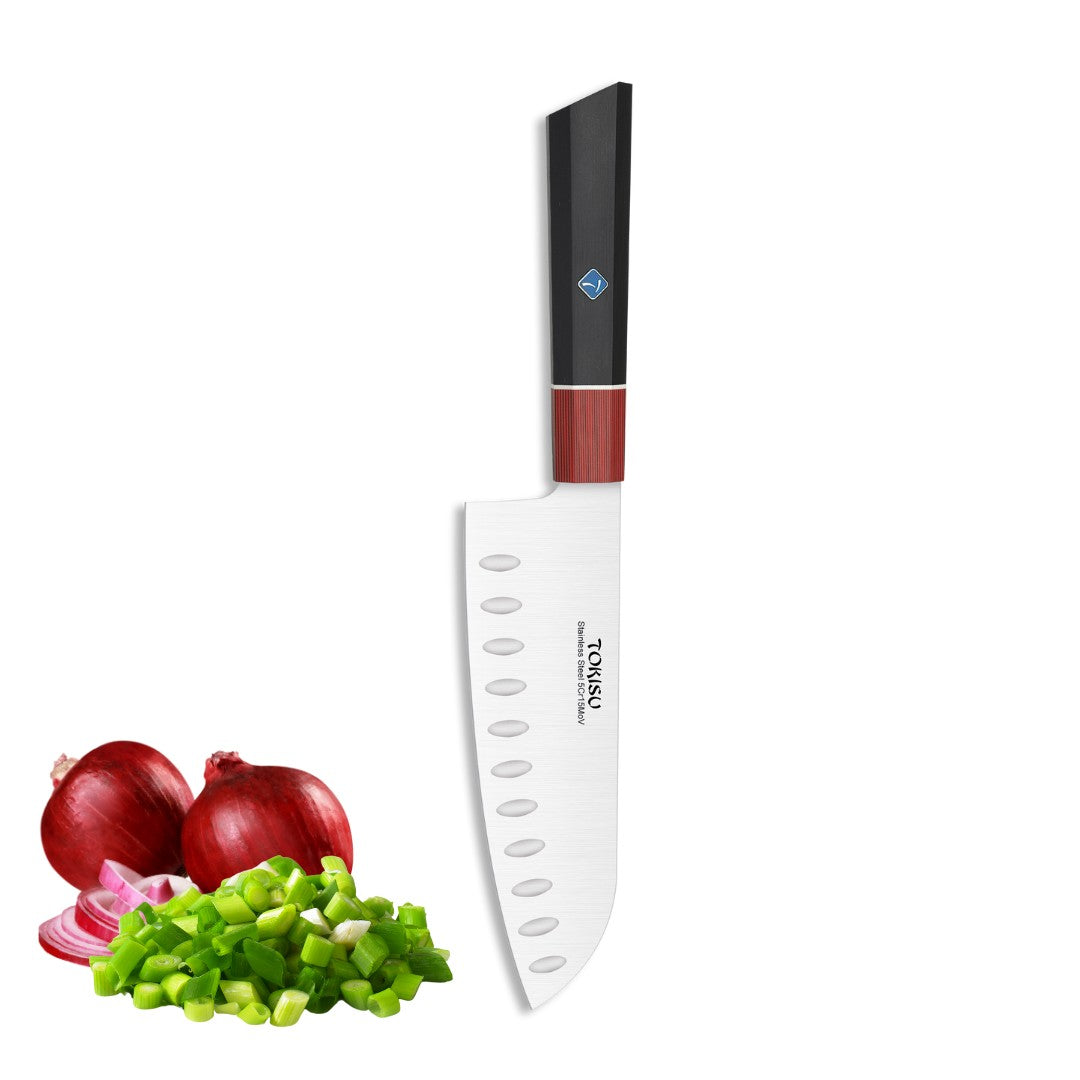 Cuchillo Cocina Profesional TOKYSU - Cuchillos Cocina Japones SANTOKU de Acero Inoxidable de 67 capas 17 cm -  Mango G10 DAMASCO