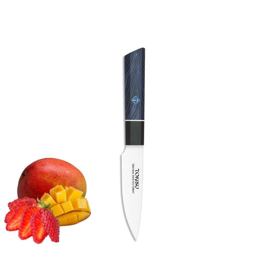 Cuchillo Cocina Profesional  TOKYSU - Cuchillos Cocina Japones PETTY de Acero Inoxidable de 67 capas  11 cm -  Mango G10 DAMASCO
