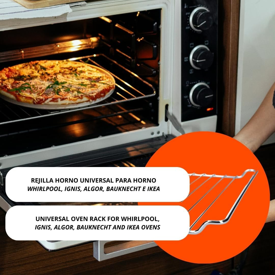 Parrilla Horno Whirlpool 445x340mm 481245819334 - Compatible con Horno WhirlPool, Ignis, Algor, Bauknecht | Fácil Limpieza, Ace