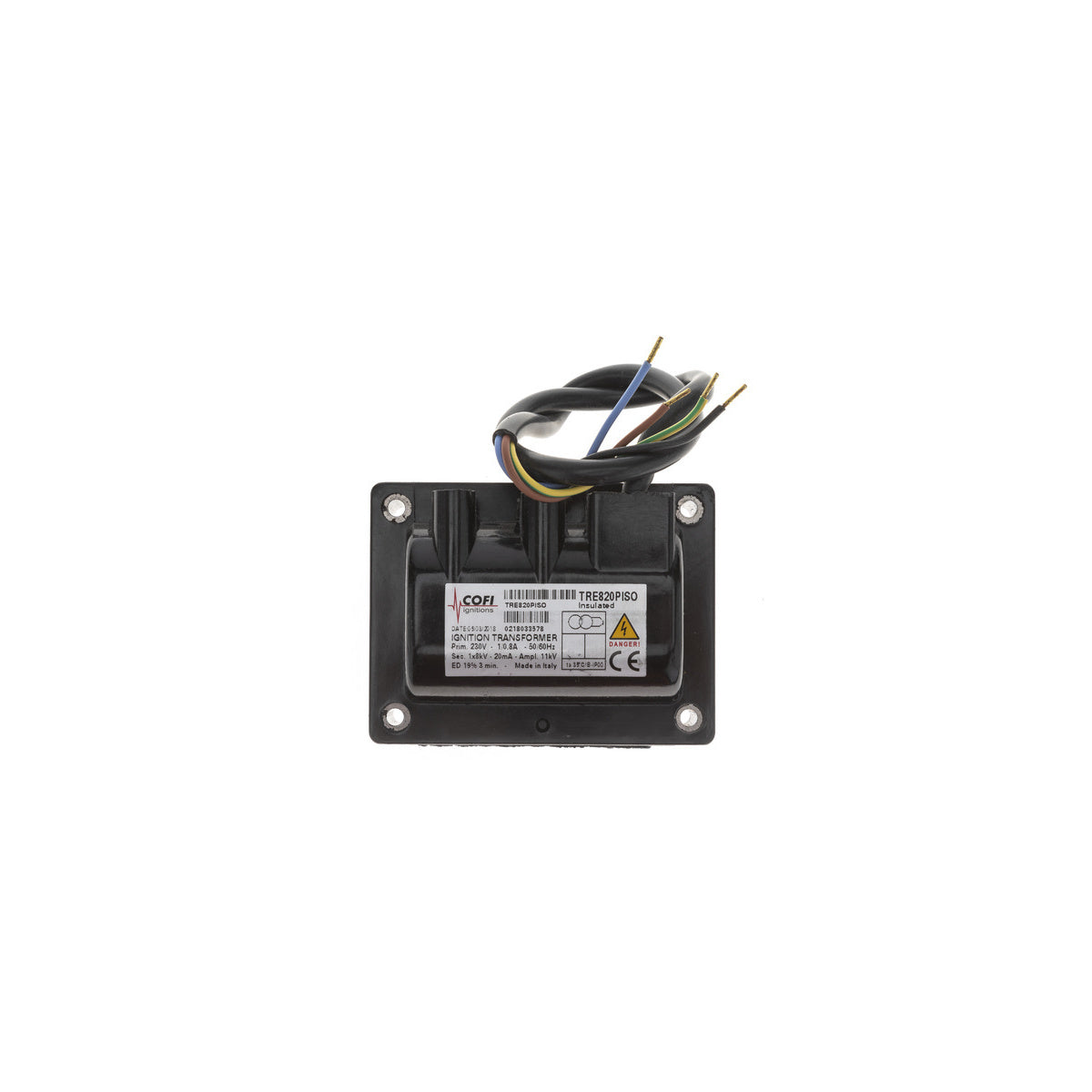 Transformador aislado COFI caldera | compatible con STANDARD | Calidad OEM | Codigo fabricante 4340024 | 20mA 19% 1x8Kv 230v/50-60Hz