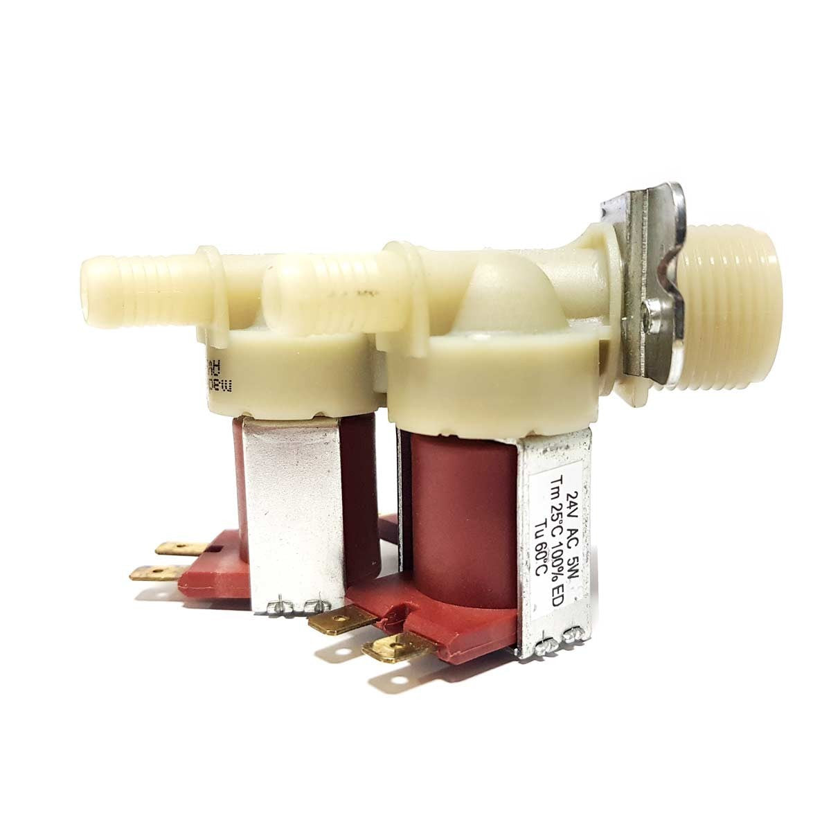 Electroválvula Lavadora Universal 3 Vías Salida 180º 24V