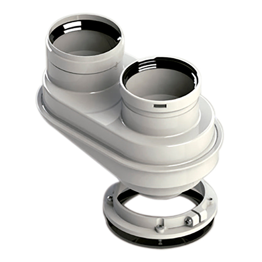 Adaptador biflujo 60/100 a 2 x 80 SAVIO para caldera