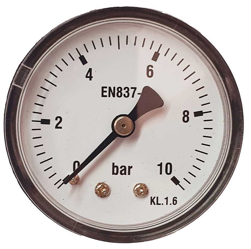 Manómetro Ø50 mm posterior 1/4" 0-10 bar